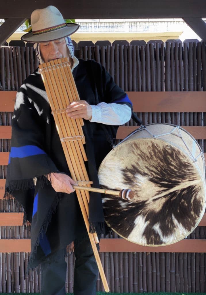 Edwin Ramos playing Andean instruments